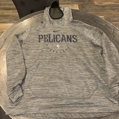 New Orleans Pelicans Nike Hoodie Men's XXL Gray NOLA NBA Sweatshirt Pullover