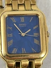 Seiko Tank Quartz Men's Watch 7N01-5009 Rare Blue Dial