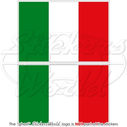 Autocollant Écusson Italie 100mm - Sticker Vinyle Italien Drapeau Pour Voiture, Casque Et Ordinateur