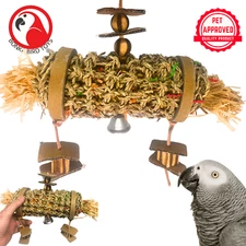 2152 Medium Shred Roll Bird Toy Natural Seagrass Mat Paper Raffia Conure Amazon