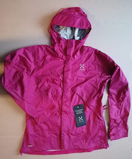 Haglofs Women Waterproof Rain Shell Jacket Purple Xl Rrp £180