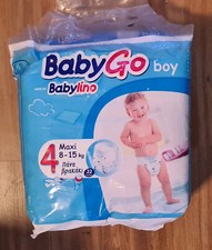 Vintage 2010 Diapers BABYLINO Baby Go N4 22 nappies 8-15 kgs NEW UNOPENED