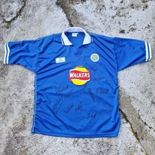 Rare Leicester City Football Shirt 1998/2000 Signed By Players