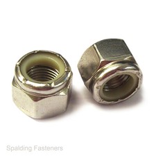 A2 Stainless Steel BA Thread Nyloc Locking Nuts 2BA 4BA
