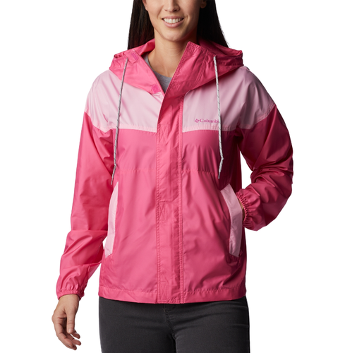 Columbia Women Flash Challenger Windbreaker Jacket Wild Rose Size XL