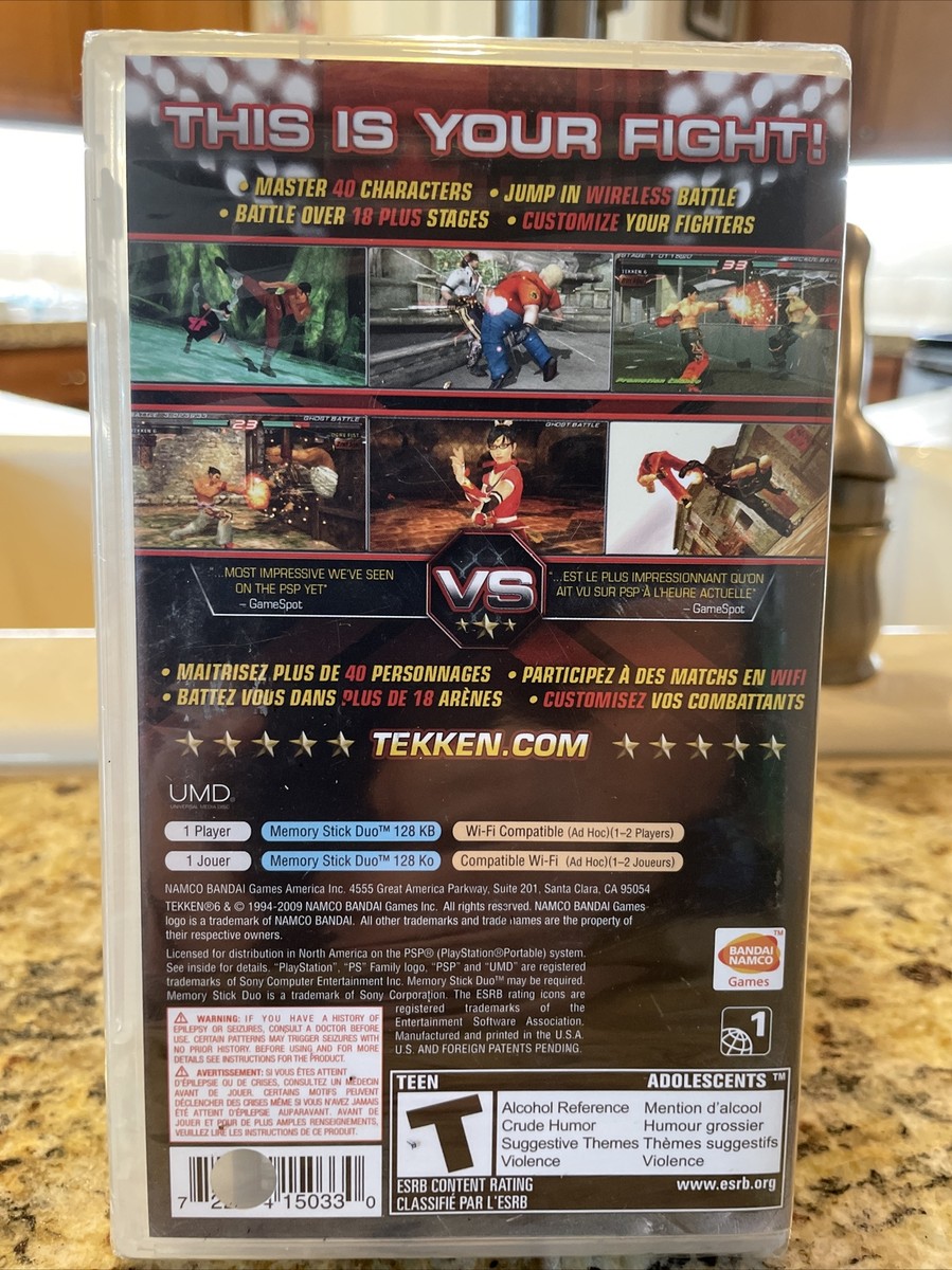 Tekken 6 (Sony PSP, 2009) Brand New Factory Sealed Rare