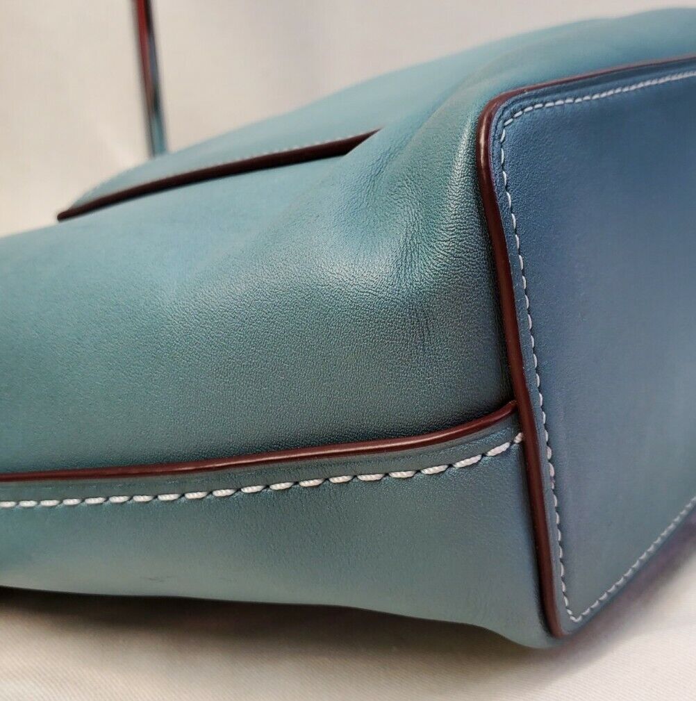Coach Glovetanned Leather Steel Blue Duffle Shoulder Bag 58017 for 
