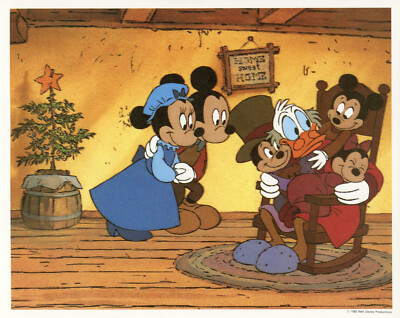 Vintage 8x10 Walt Disney Mickey's Christmas Carol Fan Card Promotional Art Print