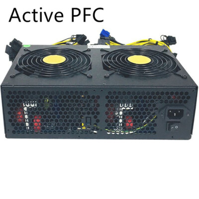 3300W 110-240V ATX PSU Power Supply PSU PC Power Supply 12 Card Rig