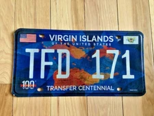 U.S. Virgin Islands Transfer Centennial License Plate 