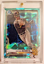 2021 Bowman Chrome Sapphire 1st Bowman VICTOR ACOSTA /99 Aqua Image Variation