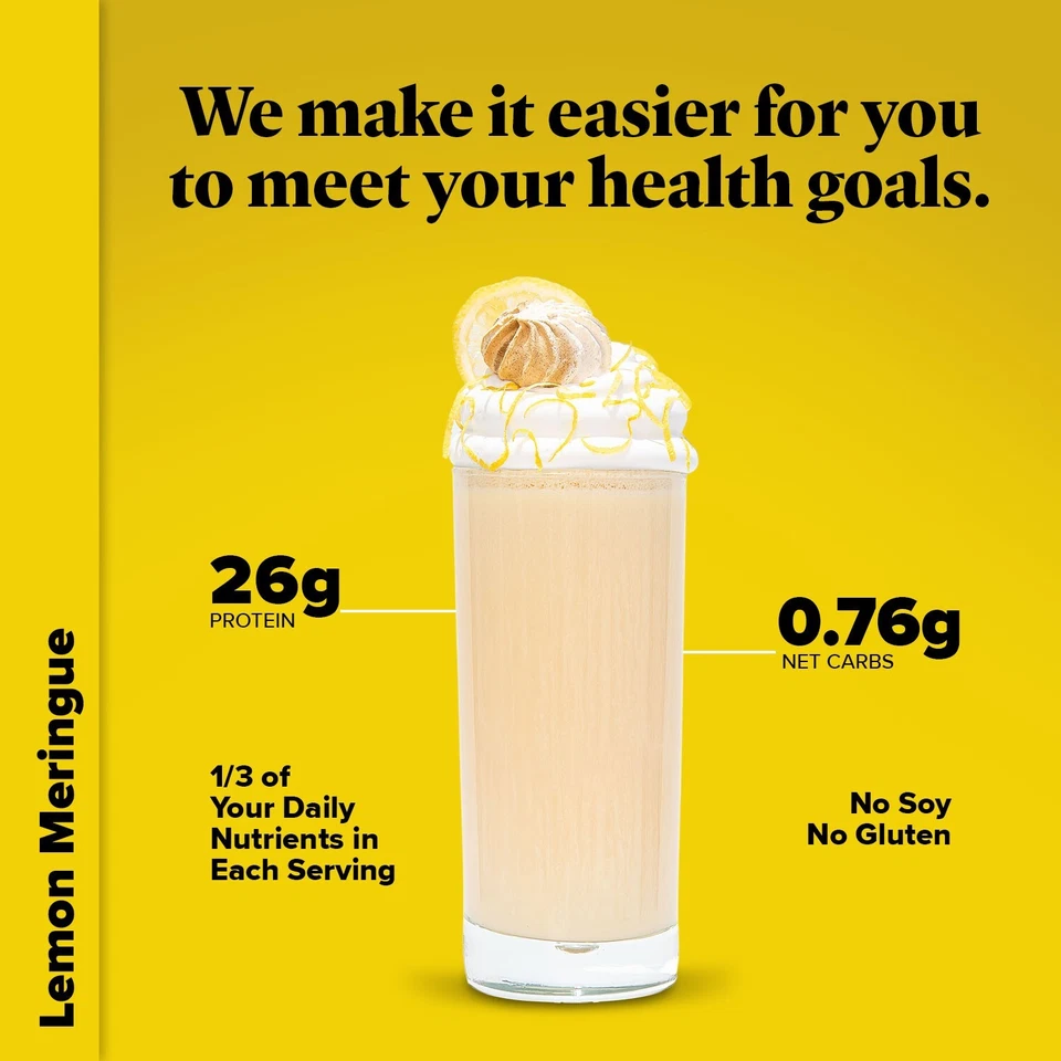 Batido de comida ultra bajo en carbohidratos Keto Chow merengue limón Foto 3 de 4