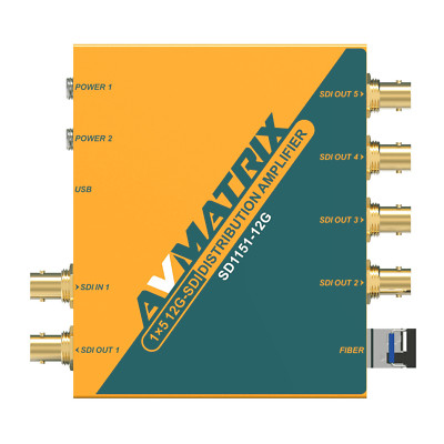 AVMATRIX SD1151-12G 1×5 12G-SDI Reclocking Verstärker Unterstützung Dvb-As