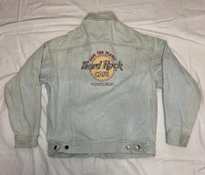 Hard Rock Cafe Denim Jacket AUTHENTIC Honolulu Jean JACKET Vintage M 90'S