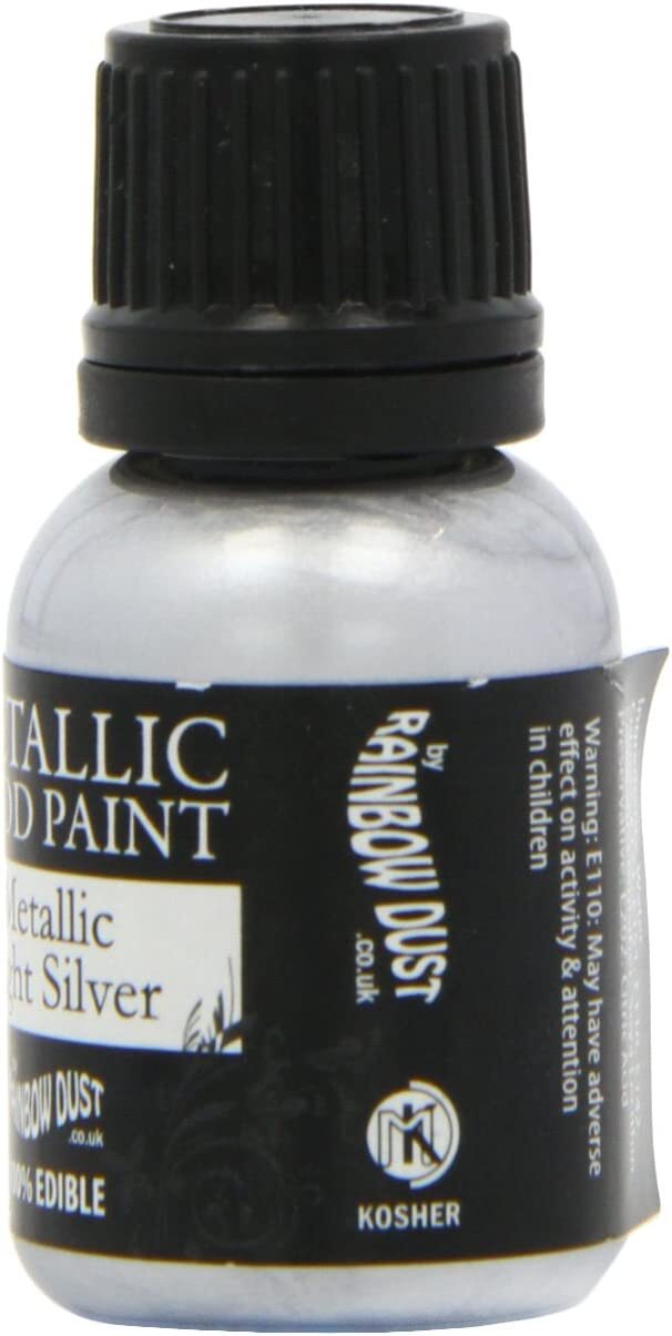 Rainbow Dust Food Colouring Metallic Light Sliver Decorating 2 x 25g