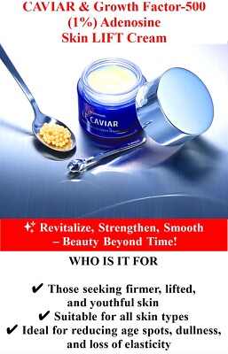 CAVIAR & Growth Factor-500 + (1%) Adenosine Skin LIFT Cream (50ml)