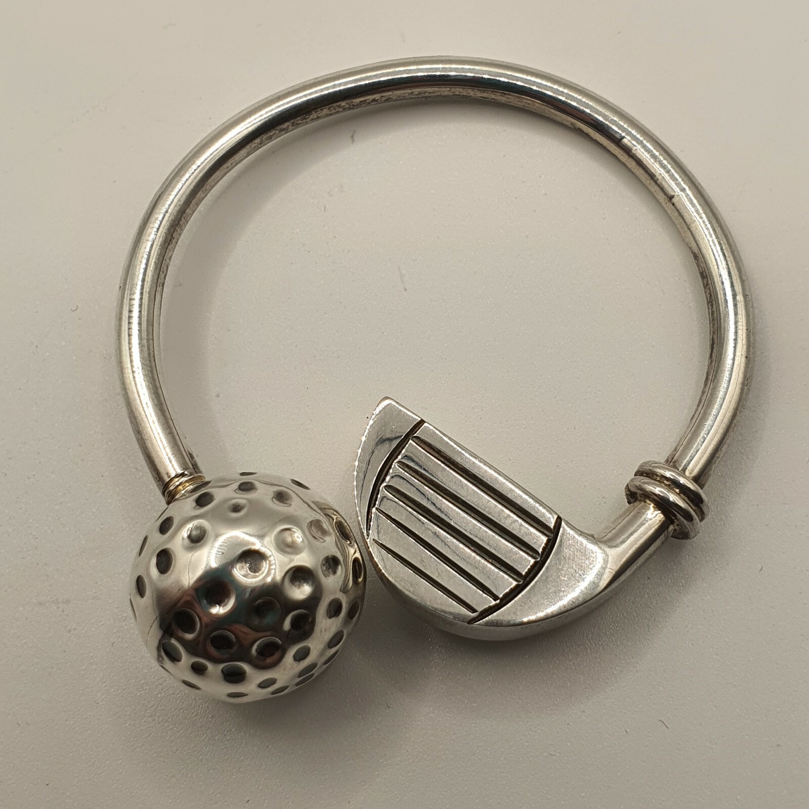 Photo 2 of Sterling Silver Golf Club Keyring, Taxco Mexico TA-127 25grams M22