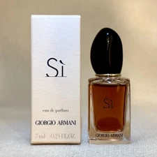 Giorgio Armani Si Eau de Parfum EDP MINI Splash Dabber .24oz, 7ml New in Box