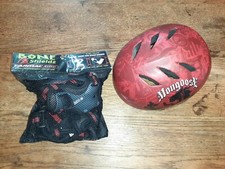 Mongoose Youth Helmet MG75660 Red used And Ta...