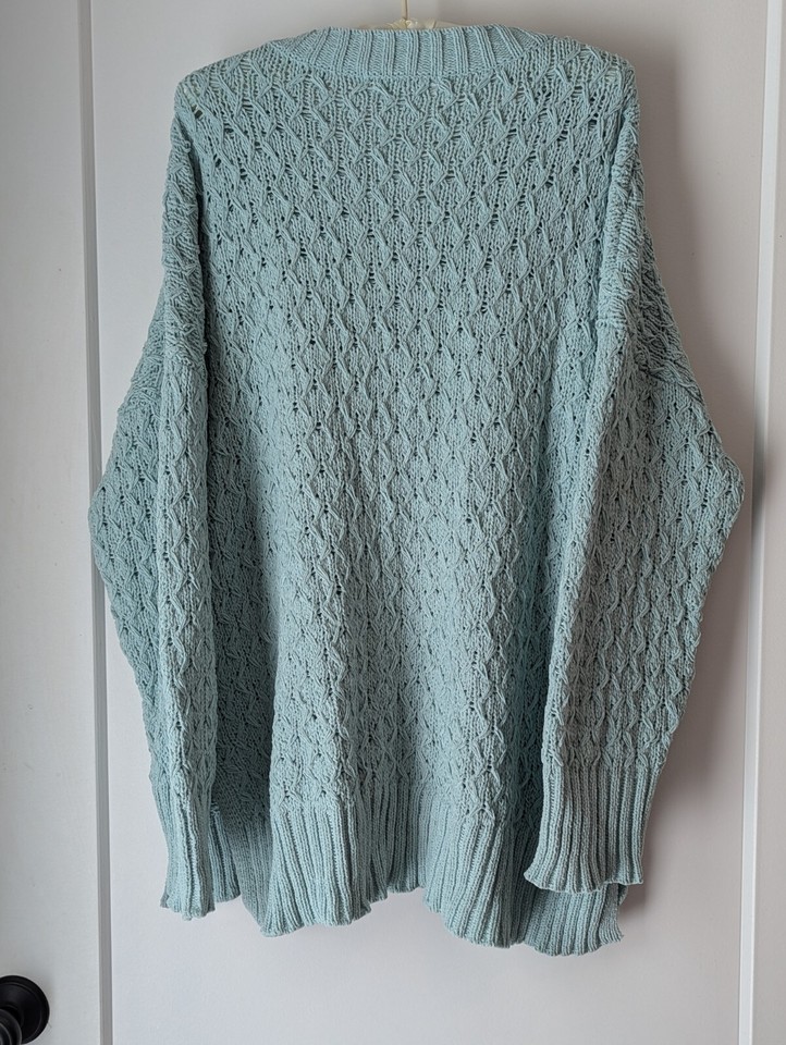 Seven7 Women's XXL Mint Green Long Sleeve Sweater Knit Casual Preppy eBay