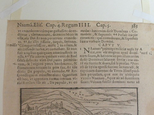 16th C. Latin Bible Page W/ Healing The Two Possessed Engraving Illustration - Picture 4 of 6