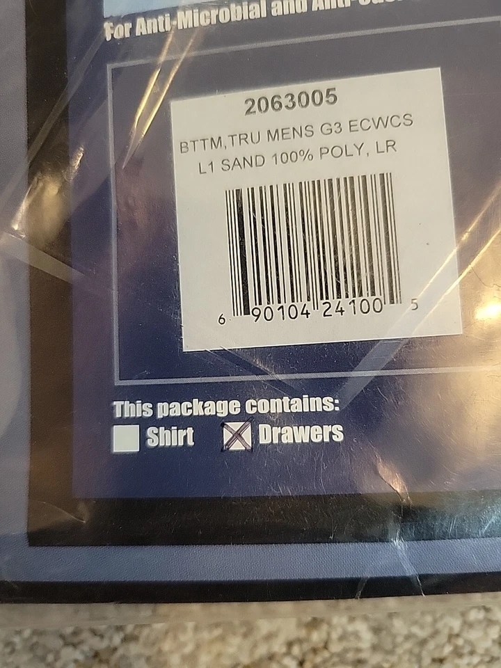 Tru Spec Men's Tan Thermal Bottoms Sand Gen-III ECWCS Level I Size L/Regular NEW - Image 4 of 4