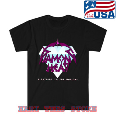 Diamond Head Lightning To The Nations Men's Black Size S to 5XL