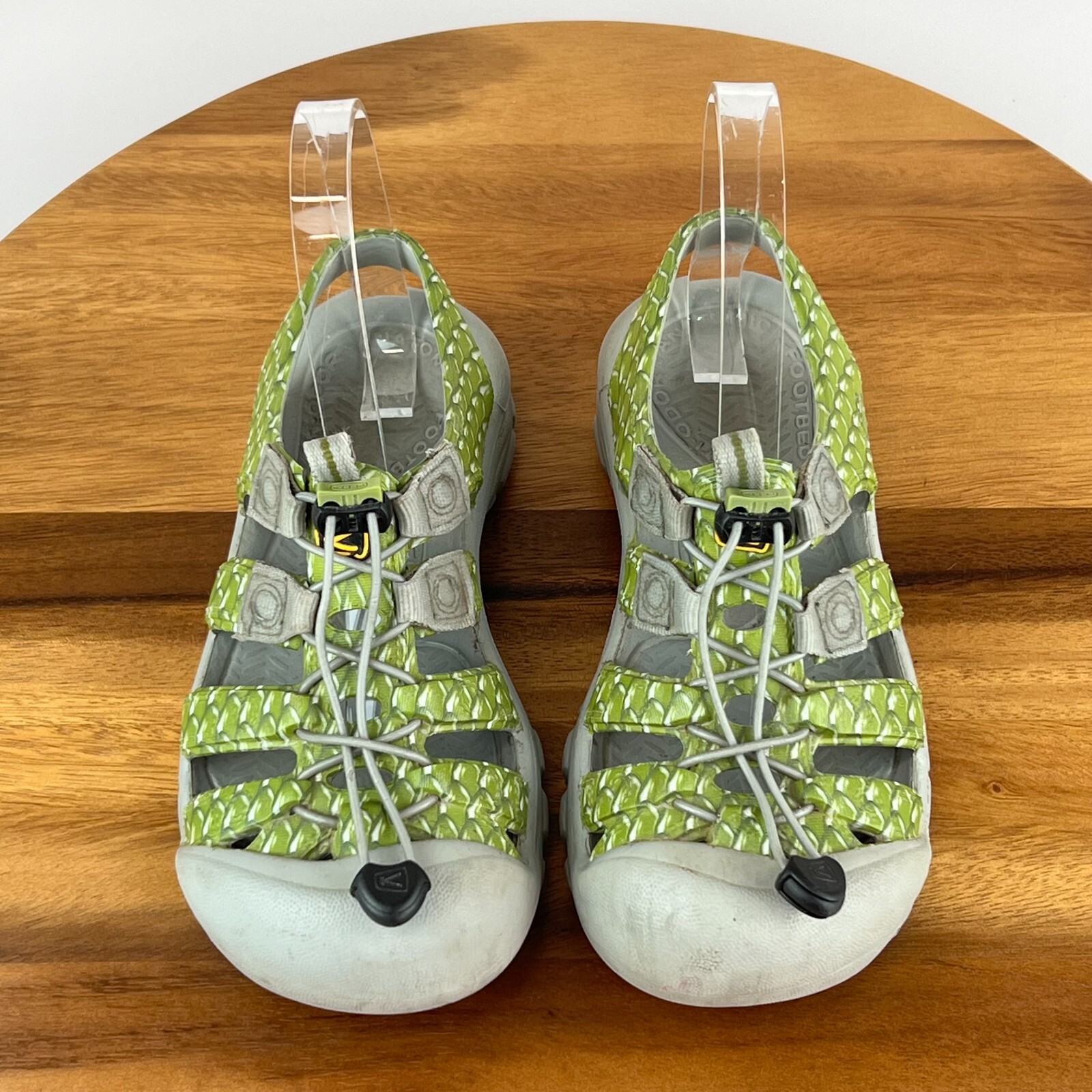 Sandali scarpe impermeabili Newport H2 in gomma scala verde Keen per bambini taglia 2 Y in ottime condizioni