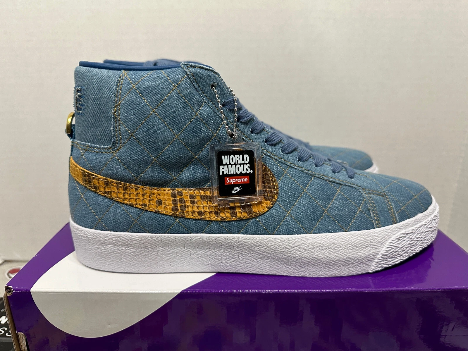 Blazer Nike Zoom Mid QS SB x Supreme Denim 2022   Taille 10,5   Neuf dans sa boîte
