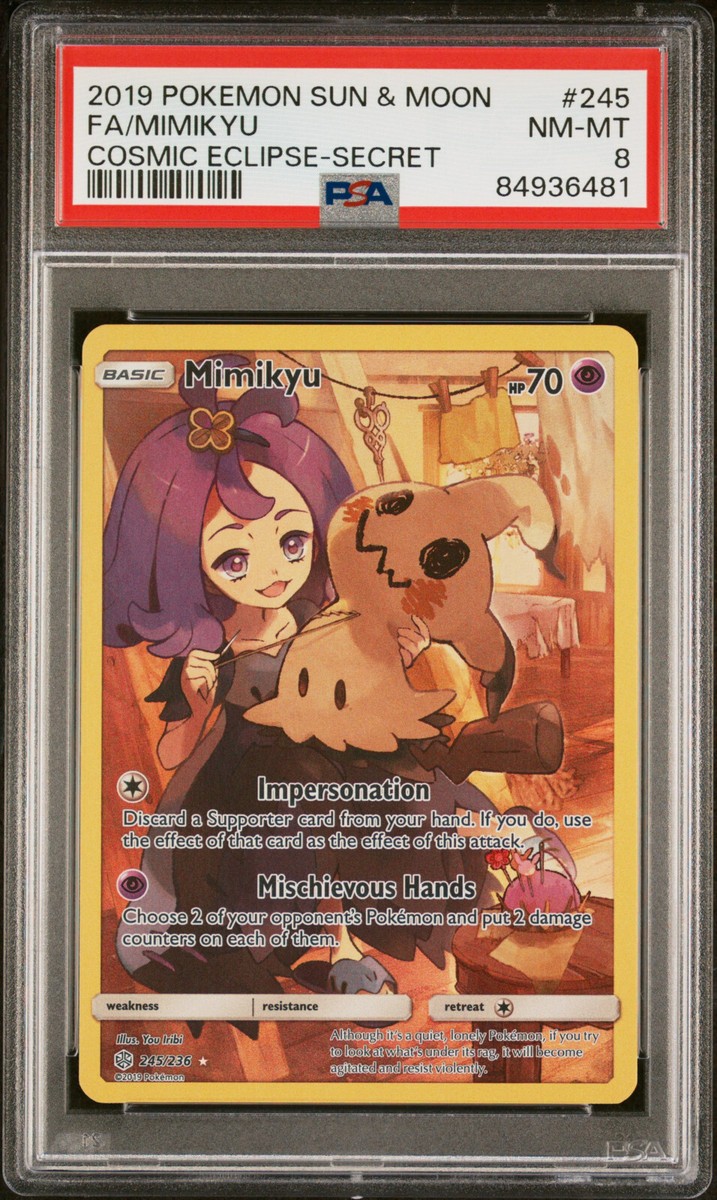 Pokemon Cosmic Eclipse Mimikyu 245/236 Full Art Trainer Gallery