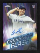 Chance Adams 2019 Topps Chrome Freshman Flash Yankees #/99 Auto #FFA-CA