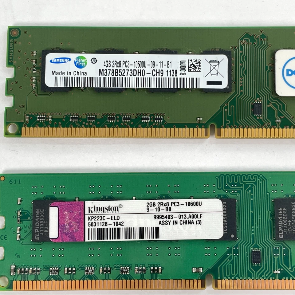 Samsung Kingston 6GB (4GB, 2GB) 2Rx8 PC3-10600U DDR3 Desktop Memory RAM - Image 2 of 3