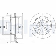 2x DELPHI Bremsscheibe BG2538 für HONDA CIVIC ACCORD ROVER 200 JAZZ ZS ZR 45 MG