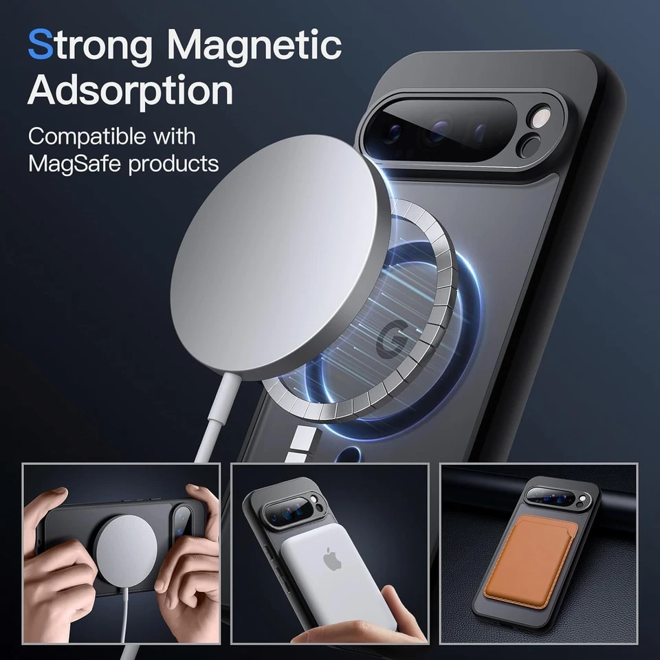 JETech Cover Magnetica per Google Pixel 9 Pro XL 2024, Compatibile con MagSafe - Immagine 3 di 4