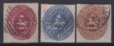 Altdeutschland Braunschweig Mi.Nr. 18 - 20 gestempelt, 1865 (Mi. 445,-&euro;)