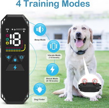 Dog Training Collar, Dog Shock Collar with Remote Control, 2500FT and 4 Train...