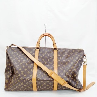 Louis Vuitton LV Boston Bag Keepall Bandouliere 60 Brown Monogram 463407