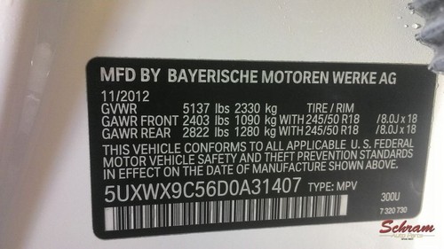 Automatic Transmission 2.0L 28iX Thru 7/13 Fits 13-14 BMW X3 1959098 - Bild 10 von 10