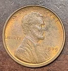 1909 LINCOLN WHEAT CENT UNC RED BROWN