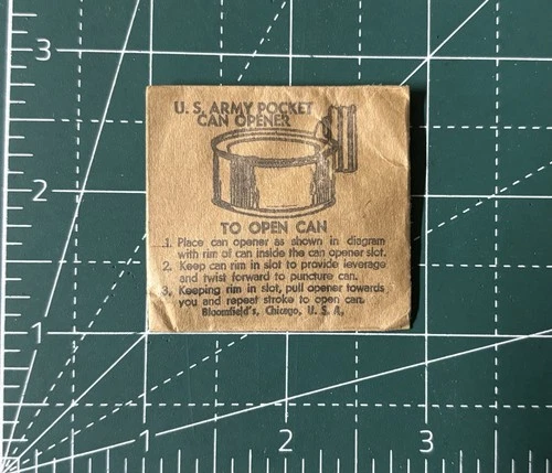 WW2 US Military Unissued P38 Can Opener