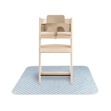 mushie Baby Splat Mat 42.5x42.5 Inch Blue Check  Water Resistant... Fast Ship