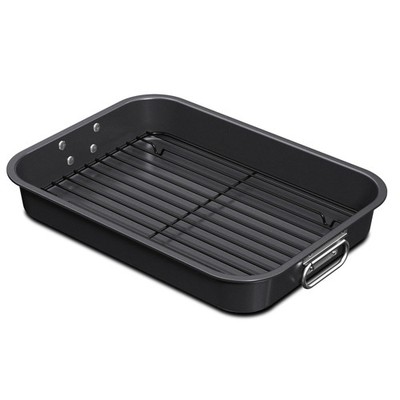 Roasting Pan with Rack, 15 Inch Deep Roasting Pan, Deep Lasagna Pan for BBQ V...