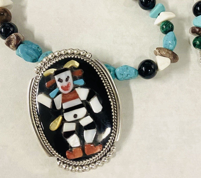 Beautiful Native American Handcrafted Multi Stone… - image 2