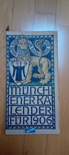 MUNCHENER KALENDER 1906 CALENDARIO TEDESCO COMPLETO DI TUTTI E 12 I MESI