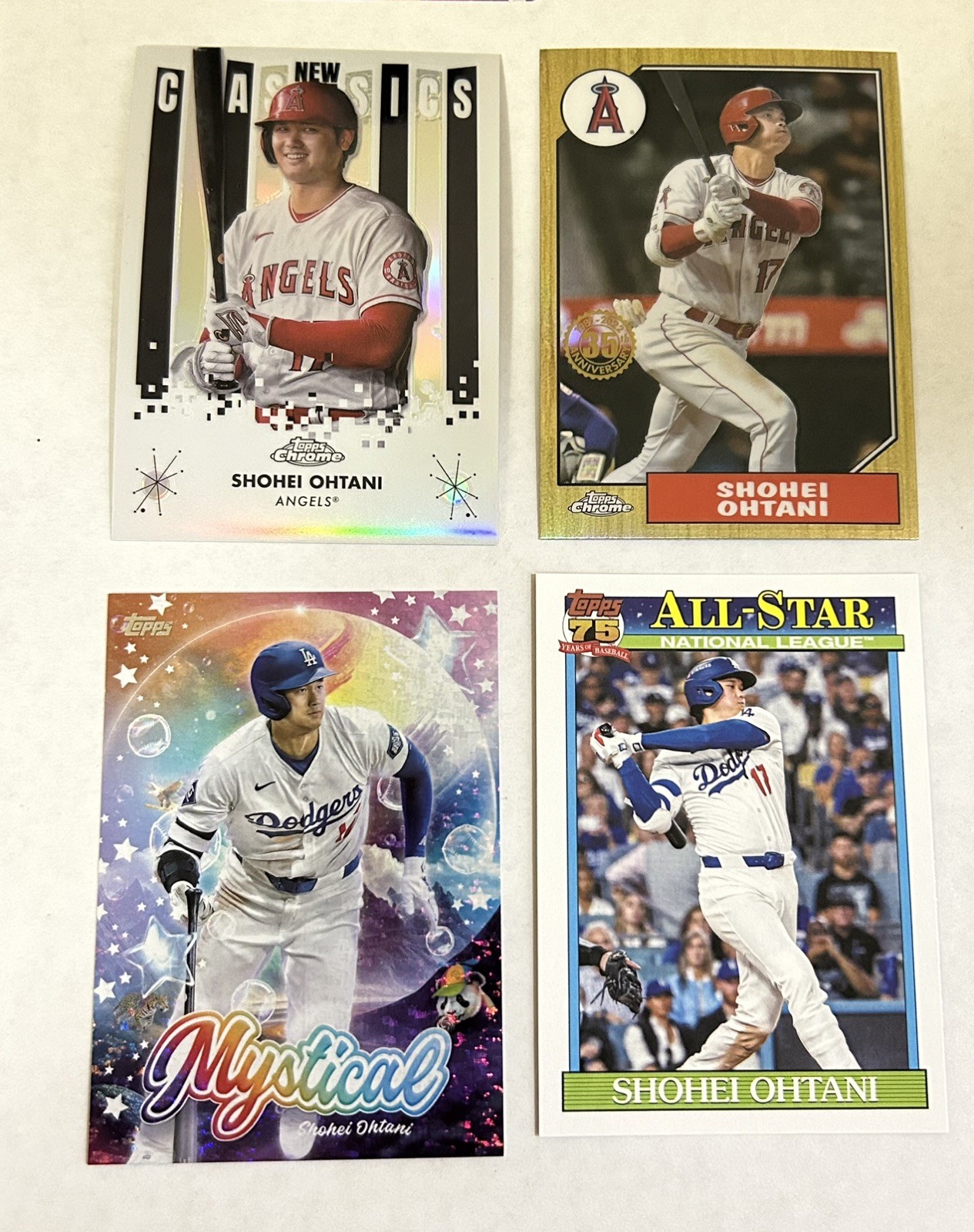 2024 Topps Update Shohei Ohtani Mystical #MYS-1 + silver new classics 87BC-2 (4)