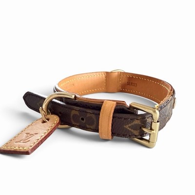 LOUIS VUITTON Collier Baxter MM Dog Collar 30-41cm M58071 SL1023