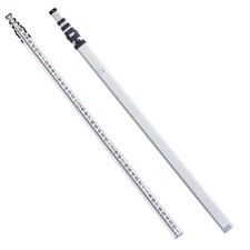 25ft 6-Section Precision Leveling Rod Fade-Proof Engraving with Travel Bag