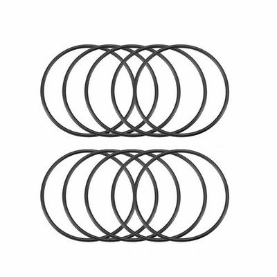 10 Pcs 51mm x 2mm Industrial Flexible   Rubber O Ring Seal Black  #bv