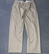 Vintage Polo Ralph Lauren Andrew Pant Mens 38x32 Beige Pleated Chinos