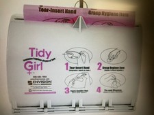 Tidy Girl Feminine Napkin Disposal Bag Dispenser-Hygiene Includes key and Bags